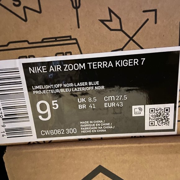 Nike Air Zoom Terra Kiger 7 Hiking Shoes CW6062-300 Lime Laser Blue Men NEW main image 10